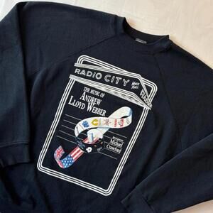 🎭 Vintage 90s Andrew Lloyd Webber "I Survived" Sweatshirt XL Phantom Broadway